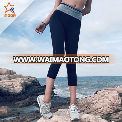 yoga clothes set one size fits all athletic high waist mesh sports leggings fitness activewear with costom logo