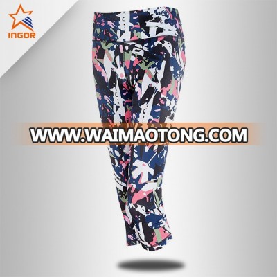 custom spandex polyester leggings yoga wear custom sublimation leggings running female leggins